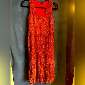 Nicole Miller new without tags midi paisley dress chiffon lined sz M